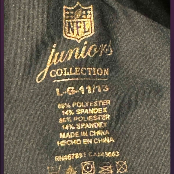 NFL raiders Black juniors Leggings LARGE 11-13 - Picture 3 of 5